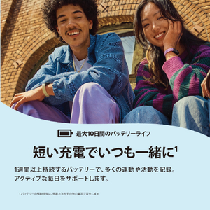Fitbit フィットネストラッカー L/Sサイズ Inspire 3 モーニンググロウ/ブラック FB424BKYW-FRCJK-イメージ6