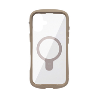 Hamee iPhone 16 Plus用MAGSYNQ強化ガラスクリアケース I FACE REFLECTION ベージュ 41-980132
