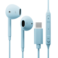 PGA USB Type-C ステレオイヤホン ブルー PG-SEIE2BL3