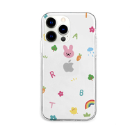 AKAN iPhone 13 Pro用ソフトクリアケース ピンクウサギ AK21022I13P