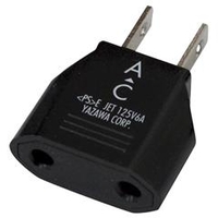 ヤザワ 国内用変換プラグCタイプ ブラック HPJP3
