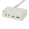 エルパ 家具用コンセントUSB AC1個口+Type-A 1ポート+Type-C 1ポート ホワイト FO-UC123(W)