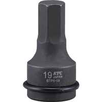 KTC １９．０ｓｑ．　インパクトレンチ用ヘキサゴンレンチ　対辺寸法１７ｍｍ　全長７５ｍｍ BTP6-17P