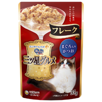 ユニ・チャームペットケア 銀のスプーン三ツ星 パウチフレークまぐろ入りかつお 35g ﾐﾂﾎﾞｼﾌﾚ-ｸﾏｸﾞﾛｶﾂｵ35G