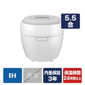 三菱 IH5．5合 本炭釜 紬 白絹 NJ-BW10J-W