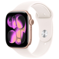 Apple Apple Watch Series 11(GPSモデル)- 46mm Apple Watch Series 11 ローズゴールドアルミニウムケースとライトブラッシュスポーツバンド - M/L MEV74J/A
