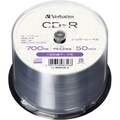 Verbatim データ用CD-R 700MB 48倍速対応 シルバーレーベル 50枚入り SR80F50L-A