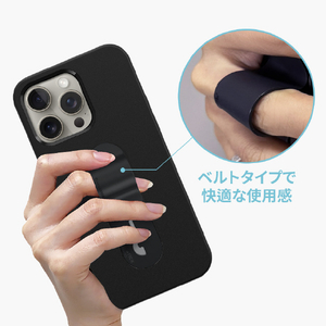 momo stick iPhone 15 Pro Max用Mag Grip フラットケース ディープパープル MMS25322I15PM-イメージ5