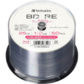Verbatim 録画用BD-RE 25GB 1-2倍速対応 シルバーレーベル 50枚入り VBE130N50L-A