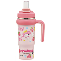スケーター ハンドル付ストロータンブラ MMぷっくりバルーン 830ml STSTB9ﾏｲﾒﾛﾃﾞｲ