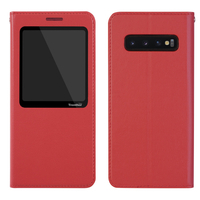SKINPLAYER GalaxyS10+用ケース Trenther view レッド SKP16366S10P