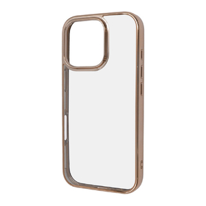 レイアウト iPhone 16 Pro用Like standard 衝撃吸収 バンパー メタリック ハイブリッドケース ピンクゴールド RT-P47CC16/PGM-イメージ1