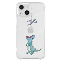AKAN iPhone 14用ソフトタフケース はらぺこザウルス グリーン AK23491I14