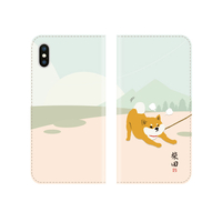 abbi FRIENDS iPhone XS/X用手帳型ケース しばたさん イヤイヤ ABF14541I58