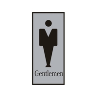 日本緑十字社 緑十字/トイレプレート(男性用) Gentlemen 200×80mm アクリル FC004GT-8151286