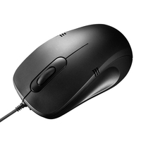 サンワサプライ 有線ブルーLEDマウス ブラック MA-BL138BK