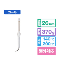 テスコム マイナスイオン カールアイロン(26mm) ホワイト TM762A-W