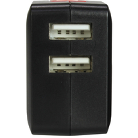 イツワ商事 USB2ポート AC充電器 コンパクトタイプ ブラック MCAA2001BR