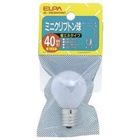 エルパ 40W形 ミニクリプトン球(S型) G-103H(W)