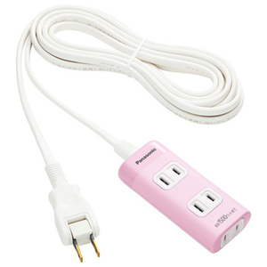パナソニック 電源タップ(3個口・3．0m) ザ･タップQ ピンク WHA2433NP-イメージ1