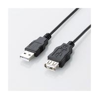 エレコム USB2．0延長ケーブル(2．0m) ブラック U2C-JE20BK
