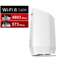 バッファロー 無線LAN親機11ax/ac/n/a/g/b 4803+573Mbps ホワイト WSR-5400AX6P-WH