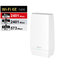 バッファロー AirStation Wi-Fi 6E 対応トライバンドルーター ホワイト WNR-5400XE6P