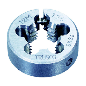 トラスコ 丸ダイス　３８径　Ｍ１０Ｘ１．５　（ＳＫＳ） TRUSCO　メートルねじ用丸ダイス T38D-10X1.5-イメージ1