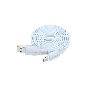 MOTTERU マグネットフラットケーブル USB-A/USB-C  1m パウダーブルー MOT-MGFAC100-BL-イメージ1