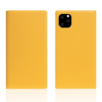 SLG Design iPhone 11 Pro Max用ケース Calf Skin Leather Diary イエロー SD17961I65R